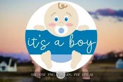 It's A Boy SVG New Baby Announcement svg New Baby SVG Product Image 1