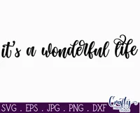 It's A Wonderful Life Christmas Farmhouse Sign Svg Product Image 2