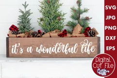 It's A Wonderful Life Christmas Farmhouse Sign Svg Product Image 1