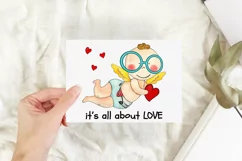 It's All About Love Cute and Funny Cupid Illustration Product Image 3