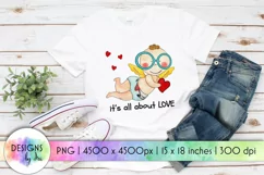 It's All About Love Cute and Funny Cupid Illustration Product Image 1