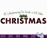 It's Beginning To Look A Lot Buffalo Plaid Christmas Svg Product Image 2