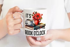 It's Book O'clock Sublimation | Watercolour Books & Flowers Product Image 2