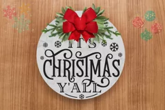 Its christmas yall SVG, Christmas Door SVG Design Product Image 2