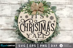 Its christmas yall SVG, Christmas Door SVG Design Product Image 1