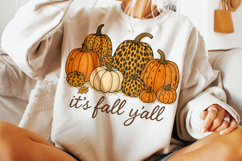 It&#039;s Fall Y&#039;all Png, Leopard Pumpkins PNG, Fall PNG, Autumn Product Image 3