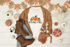 It's fall y'all SVG, Harvest Season SVG, Autumn Floral SVG Product Image 2