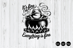 It's Fine I'm Everything is Fine SVG, Funny Frog SVG Product Image 1