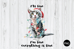 Its Fine I&#039;m fine Everything Is Fine PNG, Funny Christmas Product Image 1