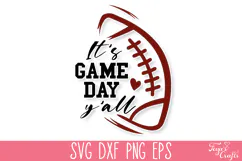 It's Game Day Y'all Football SVG Quote Product Image 1