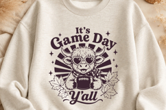 It's Game Day Y'all SVG, Highland Cow Football PNG Design Product Image 2