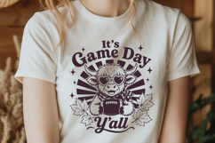 It's Game Day Y'all SVG, Highland Cow Football PNG Design Product Image 3