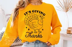Its Giving Thanks SVG PNG - Thanksgiving SVG - Fall Decor Product Image 1