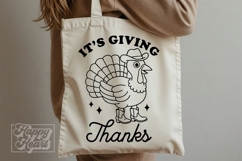 Its Giving Thanks SVG PNG - Thanksgiving SVG - Cowboy Turkey Product Image 4