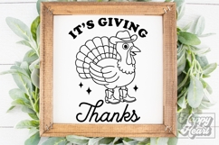 Its Giving Thanks SVG PNG - Thanksgiving SVG - Cowboy Turkey Product Image 5