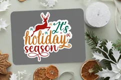 It's Holiday Season Stickers SVG , Christmas SVG Design Product Image 2