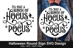 Halloween Round Sign SVG Bundle - Halloween Door Sign Product Image 6