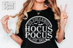 Its Just A Bunch Of Hocus Pocus Co SVG - Retro Halloween PNG Product Image 1