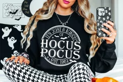 Its Just A Bunch Of Hocus Pocus Co SVG - Retro Halloween PNG Product Image 2
