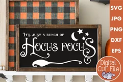 Bunch Of Hocus Pocus Halloween Farmhouse Sign Svg Product Image 1