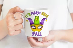 It's Mardi Gras Y'All Sublimation | Mardi Gras Shirt PNG Product Image 3