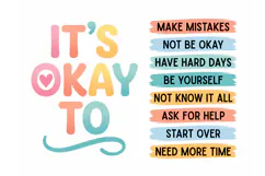 T shirt Mental health awareness poster with positive affirma Product Image 2