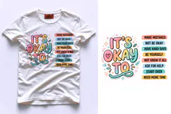 T shirt Mental health awareness quote with colorful typograp Product Image 1