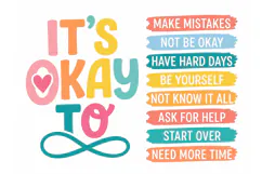 T shirt Mental health awareness poster with colorful motivat Product Image 2