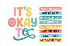 T shirt Mental health awareness poster with positive affirma Product Image 2