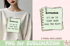 It&#039;s Ok to Start Over and Try Again Png Product Image 4