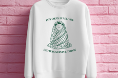 Relatable Mental Health Frog SVG - Cozy Frog in Blanket PNG Product Image 2