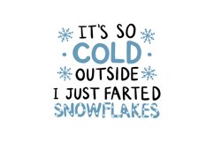 It&#039;s So Cold Outside I Just Farted Snowflakes Product Image 1