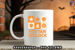 Its Tan OClock Summer Beach Design PNG File