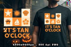 Its Tan OClock Summer Beach Design PNG File