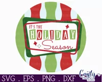 Retro Svg, Mid Century Sign, It's The Holiday Season Product Image 2