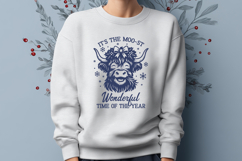 Christmas Highland Cow SVG PNG Bundle, Funny Farm Animals Product Image 7