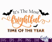It's The Most Frightful Time Halloween Farmhouse Sign Svg Product Image 3