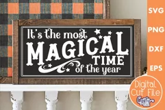 Vintage Farmhouse Halloween Svg Sign, Most Magical Time Product Image 1