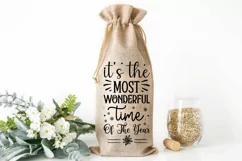 Its the most wonderful SVG, Christmas Wine SVG Design Product Image 2