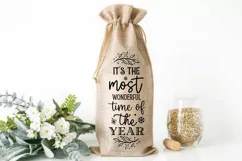 Its the most wonderful SVG, Christmas Wine SVG Design Product Image 2