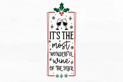 Its the most wonderful SVG, Christmas Wine SVG Design Product Image 3