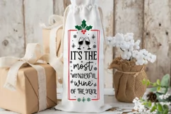 Its the most wonderful SVG, Christmas Wine SVG Design Product Image 2