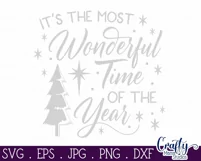 The Most Wonderful Time Of The Year Christmas Svg Design Product Image 2