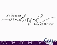 Most Wonderful Time Christmas Farmhouse Sign Svg Product Image 2