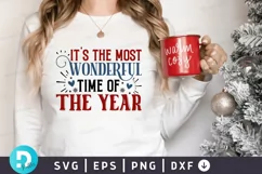 It's The Most Wonderful Time SVG , Christmas SVG Design Product Image 1