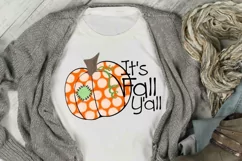 It's Fall Y'all Pumpkin png, Polka Dot Sublimation PNG file Product Image 3