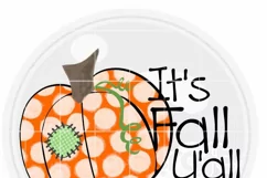 It's Fall Y'all Pumpkin png, Polka Dot Sublimation PNG file Product Image 2