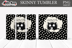 Everything is Fine | Cat | 20oz Tumbler Sublimation Wrap Product Image 1