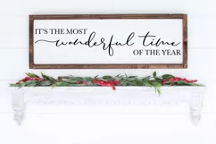 Christmas Sign SVG -It's The Most Wonderful Time Of The Year Product Image 4