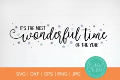 Christmas Sign SVG -It's The Most Wonderful Time Of The Year Product Image 1